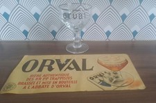 Lot Biere Brasserie ORVAL trappiste Verre Émaillé  + Vitrophanie 