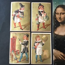 4 CHROMOS Dorés Clystère