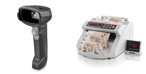 Caisse enregistreuse scanner - enregistreuse, :