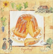 Lot de 2 Serviettes en papier Alsace Kouglouf Kougelhopf Decoupage Collage
