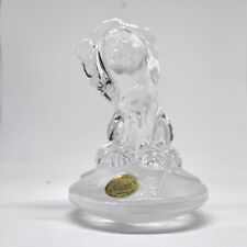 Figurine presse-papiers lion de cirque en cristal D'Arques