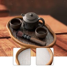 Plateau décoratif rétro en bois et verre,  chinois vintage, accessoire photo