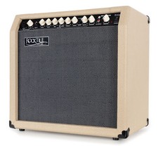 Rocktile Ampli Guitare Acoustique Vintage Combo 3-Band EQ 2 Canaux 30W Cremé