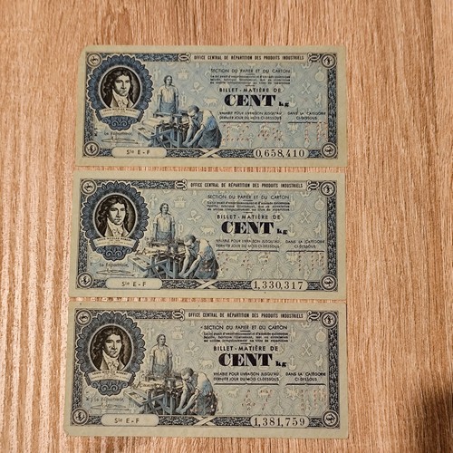 Lot billets matiere 100 - lot, 3