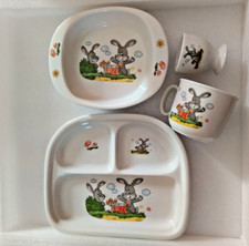 Superbe Lot de 4 pièces Set Repas Enfants Céramique "Table Passion"