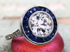 Bague ancienne art déco ronde