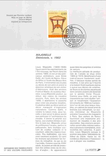 1994 notice philatélique - notice,