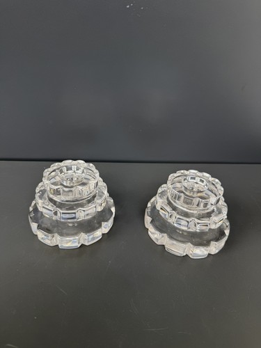 Paire bougeoirs cristal - paire, de