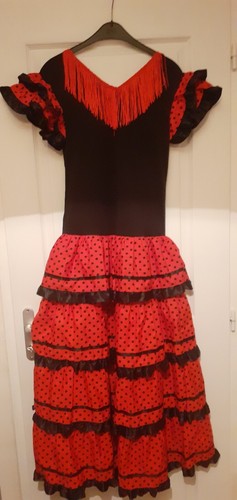 Robe longue espagnole rouge - longue,