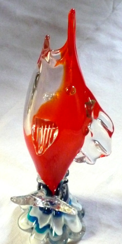Poisson vase verre - vase, en