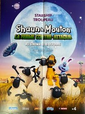 Affiche Cinéma SHAUN LE MOUTON LA FERME CONTRE ATTAQUE 60x80cm Poster Animation