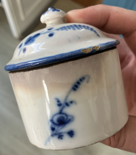 Ancien pot fard porcelaine - fard,