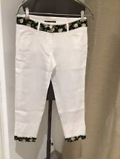 Tres beau pantacourt lin soie dentelle Dolce & Gabbana 36 authentique 