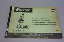 HOLDER H4 JLO avec accessoires Liste de pièces détachées Motoculteur Faucheuse 