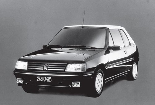 Carte postale peugeot 205 - -,