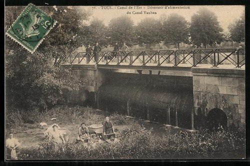 Cpa toul canal l - cpa, toul,