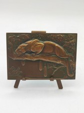 Plaque Thenot panthère bronze