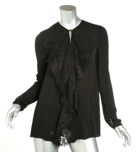 Givenchy black silk long - black,