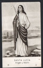 Image pieuse ancianne de Santa