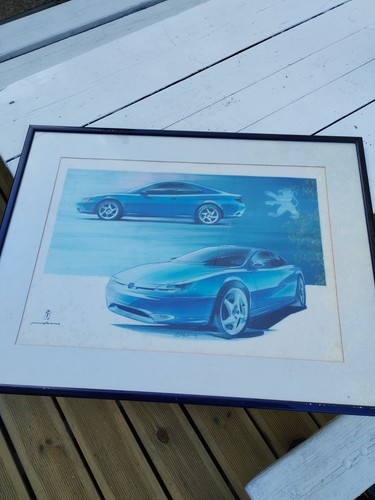 Lithographie peugeot 406 - lithographie,