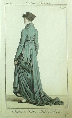 Gravure mode costume parisien - mode,