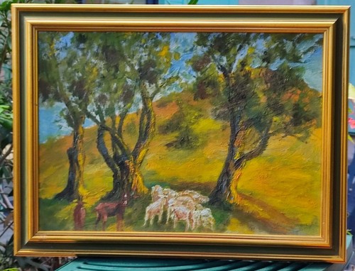 Ancien tableau panneau - ancien,