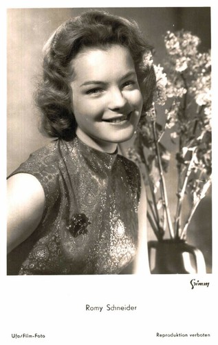 Romy schneider carte postale - romy,
