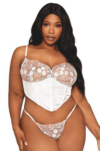 Bustier blanc avec armatures