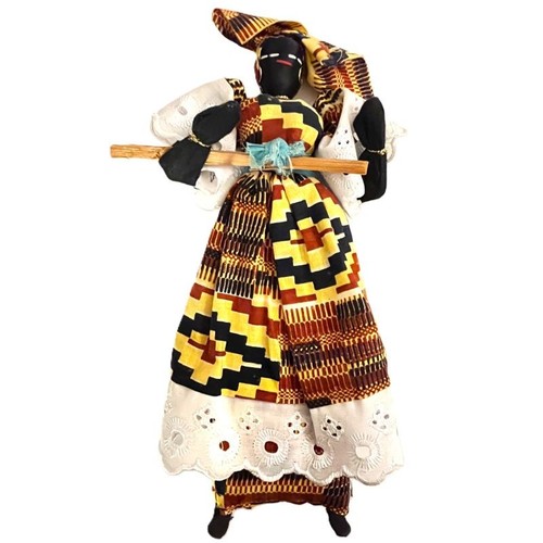 Poupée africaine avec robe - poupée,