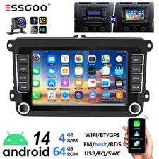 Autoradio Android 14 4+64G Carplay GPS WIFI CAM Pour VW GOLF 6 Passat EOS Tiguan