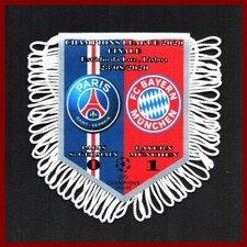 FANION  PENNANT  9x11cm Champions League 2020  FINALE  PARIS PSG / BAYERN MUNICH