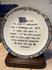 Assiette En Porcelaine Fine « A Wedding Blessing ». Royal Tara fine china