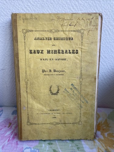 Ancien livre analyse chimique - ancien,