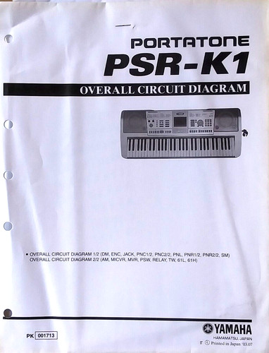 Yamaha psr electronic - psr-k1,