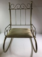 vtg metal child's or doll rocker rocking chair 11” Wide/ 15” Long/ 17” Tall Nice
