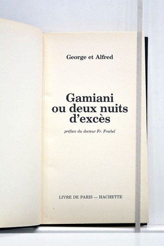 Livre ancien gamiani deux - ancien, ou