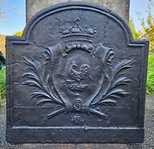 54 x 52 cm plaque cheminée XIXe Louis-Philippe