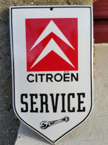 Plaque émaillée citroen - plaque,