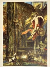 Gustave Moreau Gravure Art Nouveau Deco Lithographie Ganymede Mythologie 1897