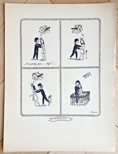 Peynet gravure humoristique - peynet,