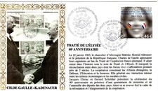 G620-+FDC ENVELOPPE 1er JOUR  40° ANNIVERSAIRE TRAITE DE L' ELYSEE