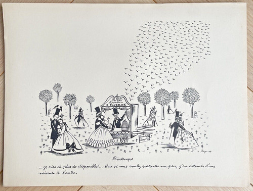 Peynet gravure humouristique - gravure,