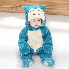 Snorlax Pyjama Bébé Combinaison Costume pour Sommeil Manches Longues Enfants Costume H1