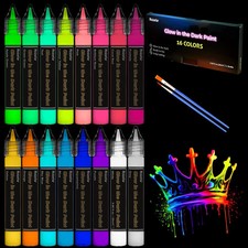 ? Peinture Phosphorescente - 16 Couleurs  Longue Durée | Peinture Fluorescente