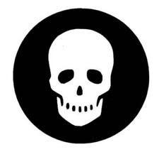 150mm Skull Autocollant Harley