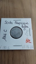 Pièce de 50 centimes francisque légère - 1944 C - SPL