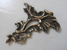 Ancien Ornement Garniture Meuble Louis XV Coffret Horloge Pendule Clock  Bronze