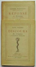 Valéry Réception à l'Académie Française + réponse de Hanotaux 1/159  Hollande