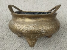ancien brule parfum bronze censer chinese mark dragons