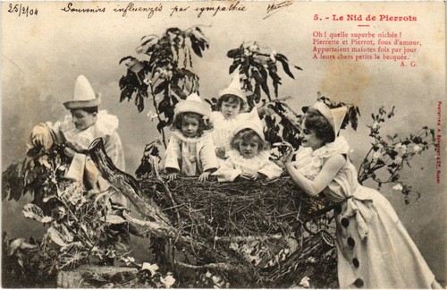 Cpa nid de pierrots - le,